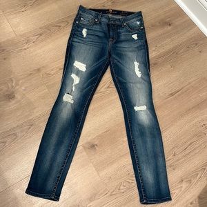 7 for all mankind the skinny ankle jeans. Very good condition. Size 25